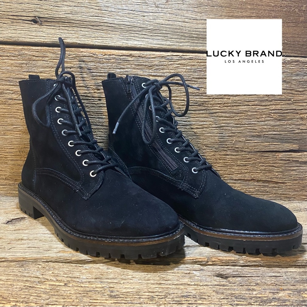 Lucky Brand Idara Lace Up Boots - Size 8.5